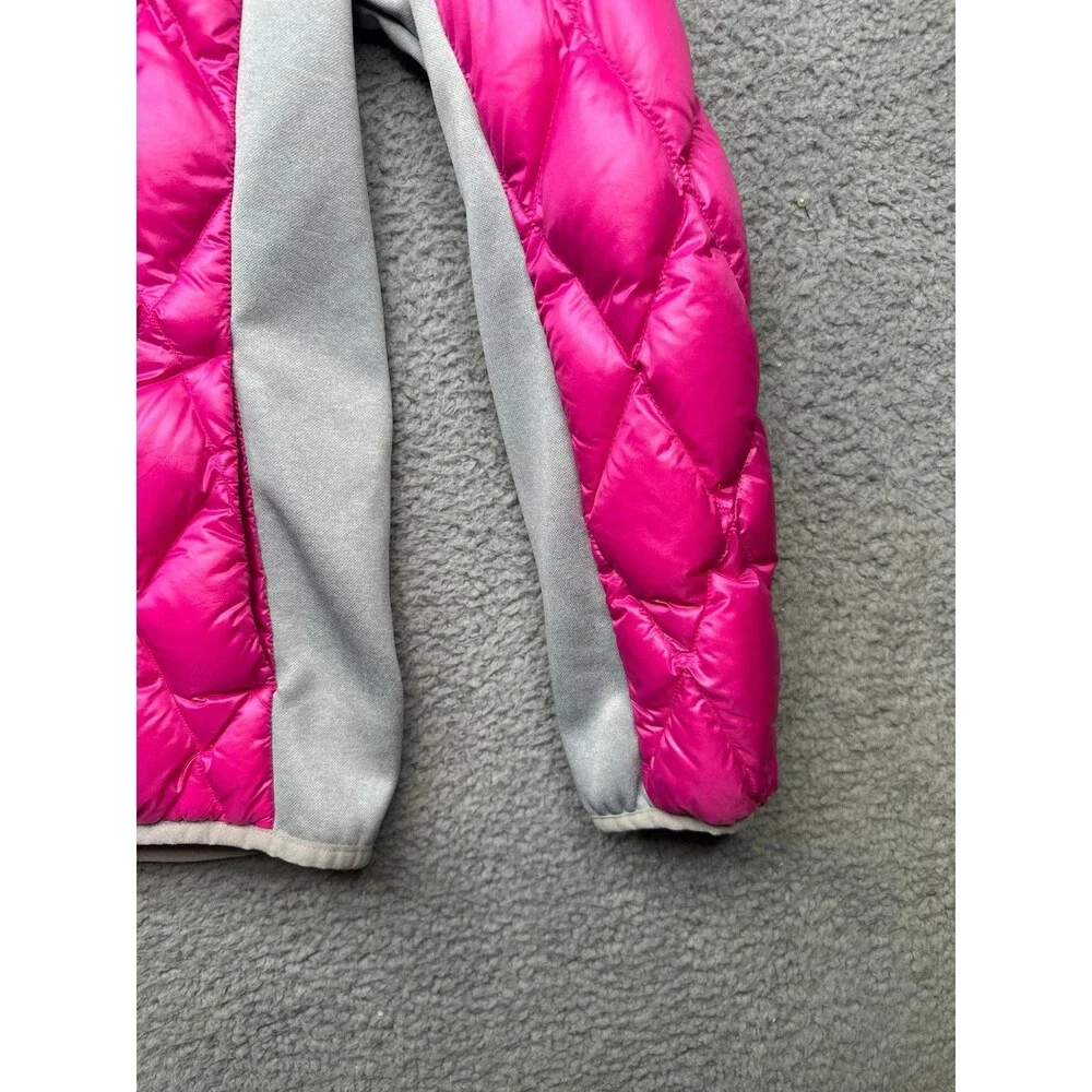 Gerry down fill power 650 girls puffer jacket Barbie pink and gray size 14/16